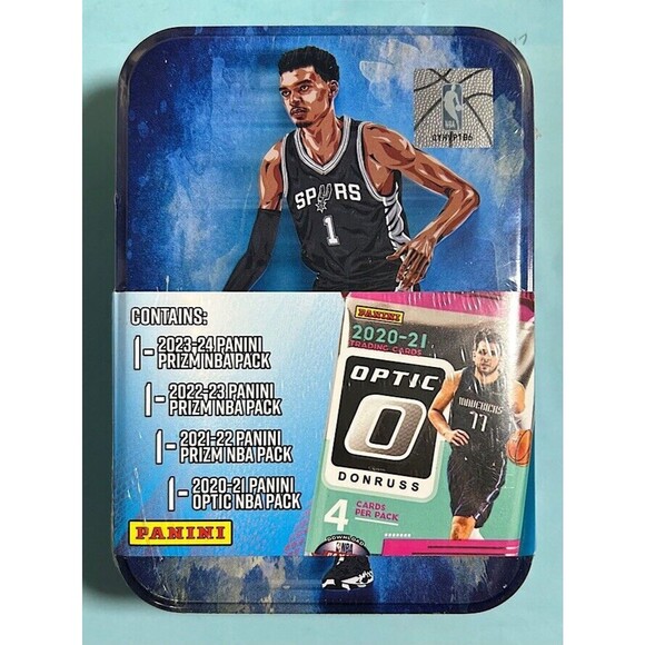 Victor Wembanyama Rookie Donruss Optic Tin -Wemby 20-21 - 23-24 -4 packs NEW - Picture 1 of 3